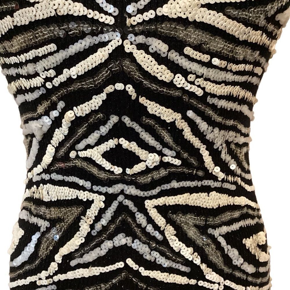 Cache Sequin Metallic Sleeveless Top open back size Medium - Picture 4 of 14